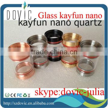 beautiful colorful kayfun nano quartz with low price in stock,black,copper,brass,ss short/long kayfun quartz nano