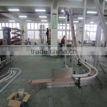 lifting conveyor system for bottle and carton lifting