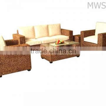 Luxury Living Room Furniture - Best selling Real Rattan Water hyacinth Wicker Furniture