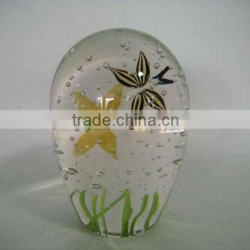 home decoration fish glass ball paperweight