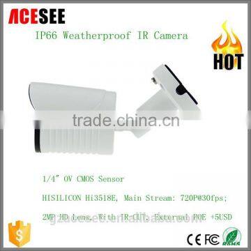 Acesee IP66 Weatherproof IR IP Camera with720P Resolution OV9732 + Hi3518E 2MP HD Lens IP Camera