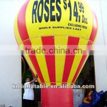 red yellow advertising giant inflatable ground balloon