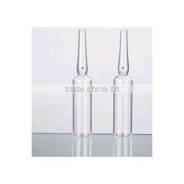 GMP and ISO standard, indian standard USP type1 OPC with blue point 20ml amber glass ampoule