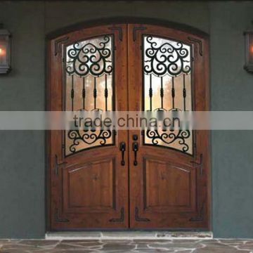 entry arch top double wrought iron front door in foshan factory