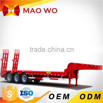 Hot sale 60 ton 40 ft 3 axle low bed semi trailer
