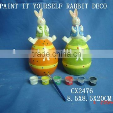 DIY ceramic rabbit deco for easter