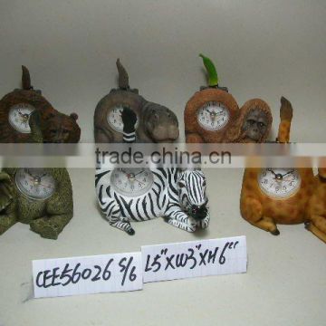 polyresin horse SN1029-4 with clock