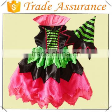 Halloween Cosplay Witch Costume With Hat For Children