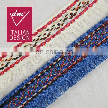 Top designs ethnic fringe tassel trim for ladies dresses