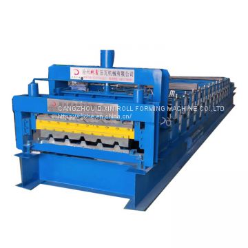 Color steel metal roof panel sheet tile making cold roll forming machine