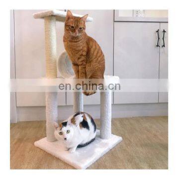 China supplier sisal cat climbing tree frame with scratching pole cat jumping frame