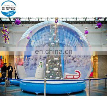 Romantic inflatable Christmas decoration Supermarket display snow globe ball