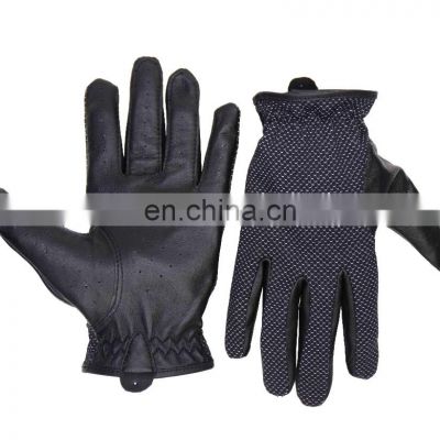 HANDLANDY Fashion Design AB Grade Golf Glove black goatkin palm breathable mesh cloth back glove cabretta leather glove
