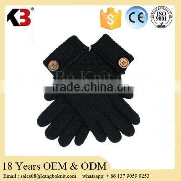 Cheap knit magic gloves unisex knitted glove acrylic jacquard knitted gloves