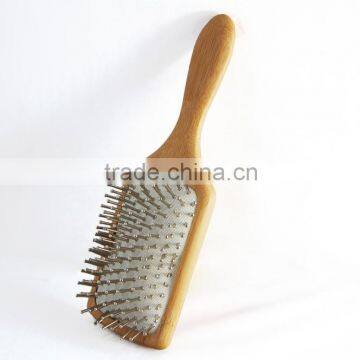 2014 bamboo steel pins hair brush