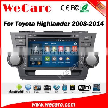 Wecaro WC-TH8012 android 5.1.1 car radio navigation for toyota highlander 2008-2014 android car dvd Bluetooth WIFI 3G Playstore