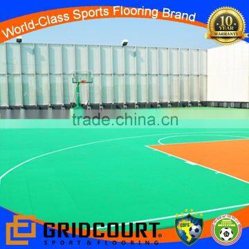 outdoor pp interlocking plastic basketball flooring