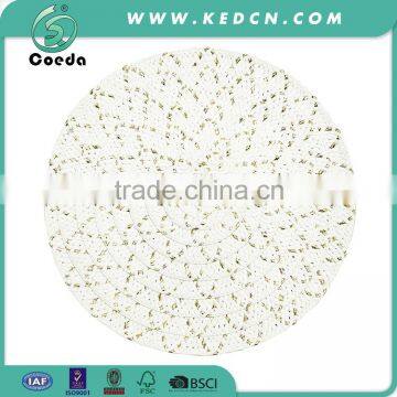 Handmade Braided White Round Plastic Tablemat