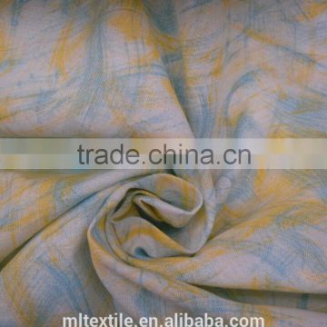 Printed fabric checks cotton linen fabric for bedding covered fabric textile