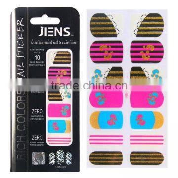 14 pieces easy on nail polish fashin design nail patch