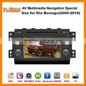 Car DVD GPS Player for Kia Borrego(2009-2010),HD/PIP/11 languages USB/SD/BT/IPOD/AV-in/AUX/ back view/car logo/wallpaper