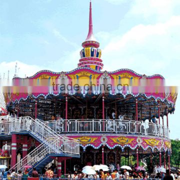 High Quality! Funfair Amusement Ride Merry Go Round Double deck Carousel For Sale