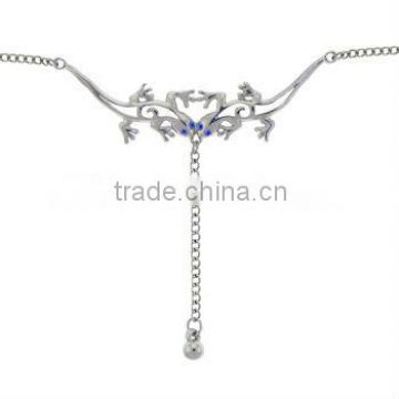 Dual GROOVY GECKO Sapphire Blue BACK Belly Chain