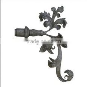 Leaf drapery rods curtain finial for home decoration