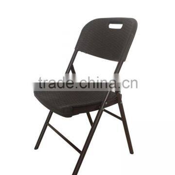 new rattan design plastic folding chair for picnic use