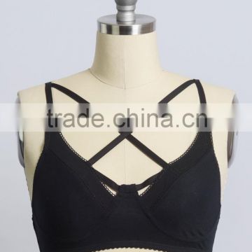 95% Cotton Fabric On Sale Fitness Lingerie Sexy Soft Bra