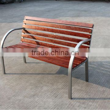 wooden and iron outdoor garden bench
