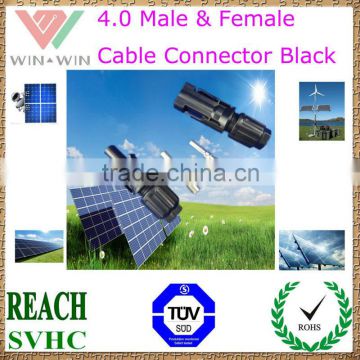 TUV Approval Black 4.0 Male & Female Cable Connector