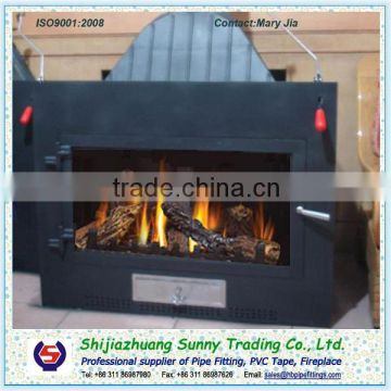 Pure cast iron wood burning fireplace