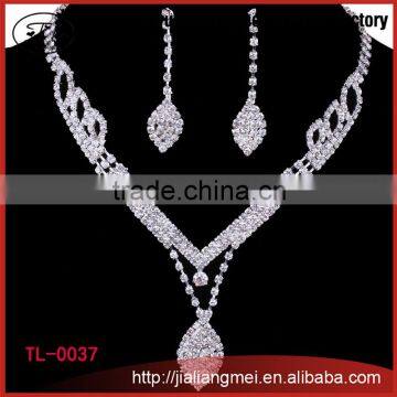 Chinese suppliers bridal necklace earrings for bride jewelry