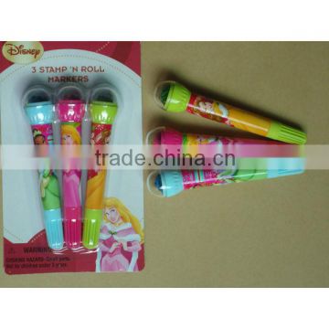 hot selling cute children water color pen with stamper(WXD006)