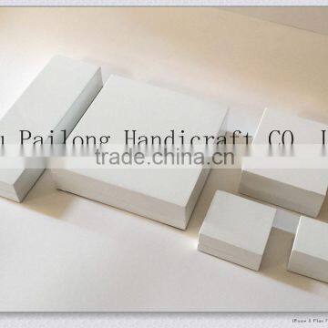 Customized white wooden boxes for jewelry set with high quality