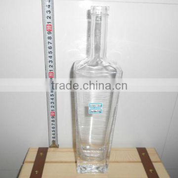 750ml glass vodka bottle, glass spirit liquor bottle