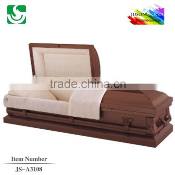 JS-A3108 chinese manufacturer sold cheap wooden casket