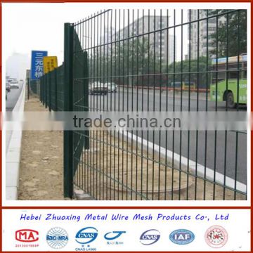 Hot sale in Europe green powder painting double wire welded fence