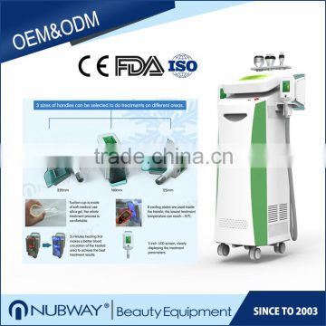 2017 Hot new products gilded copper-beryllium alloy electrode cryolipolysis body contouring machine with booster pump