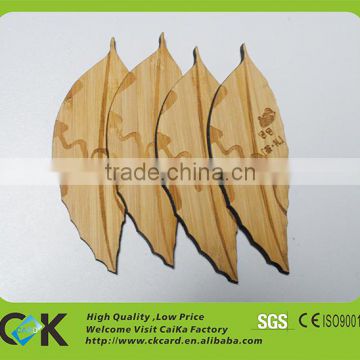 Custom logo and shape laser engraving rose wood tag