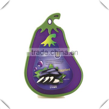 Wholesale multi function food grade vegetable cutting board of eggplant shape with cheap price