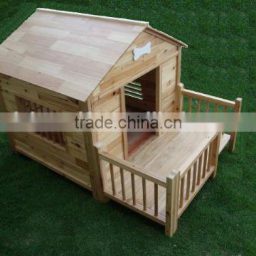 Wooden cardboard dog house