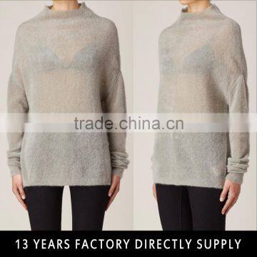 2015 F/W fashion UK simple design lady cashmere sweater