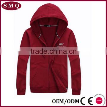 OEM Manufacturer Custom Size Plain cotton zipper jacket hoodies
