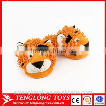 Orange and black indoor synthetic tigger slippers