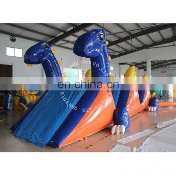 Excellent dragon inflatable slide with obstacle course for kids