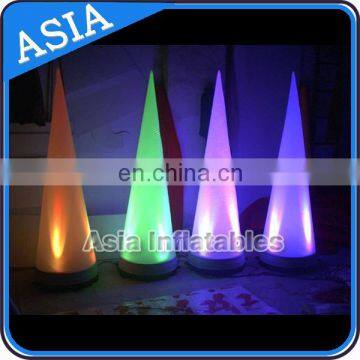 Holiday Decoration Led Tusk For Sale , Inflatable Led Ivory Balloon , Inflatable Curve Cone With Light