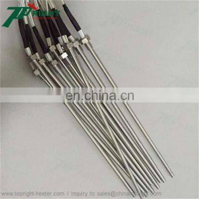 CE certificated Direct Manufacturer 24v 100w dia.12x130mm Industrial high density micro cartridge heater rod with M8 thread