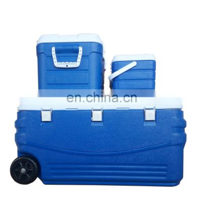 10L 30L 100L  3pcs  hard plastic ice chest cooler box for outdoor camping fish picnic use refrigerated beverage with wheels